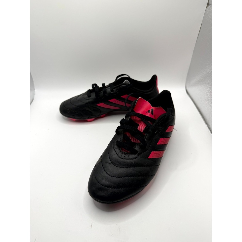 Adidas Goletto VII Firm Ground Girl 2 Black Pink Leather Lace Up Soccer‎ Cleats